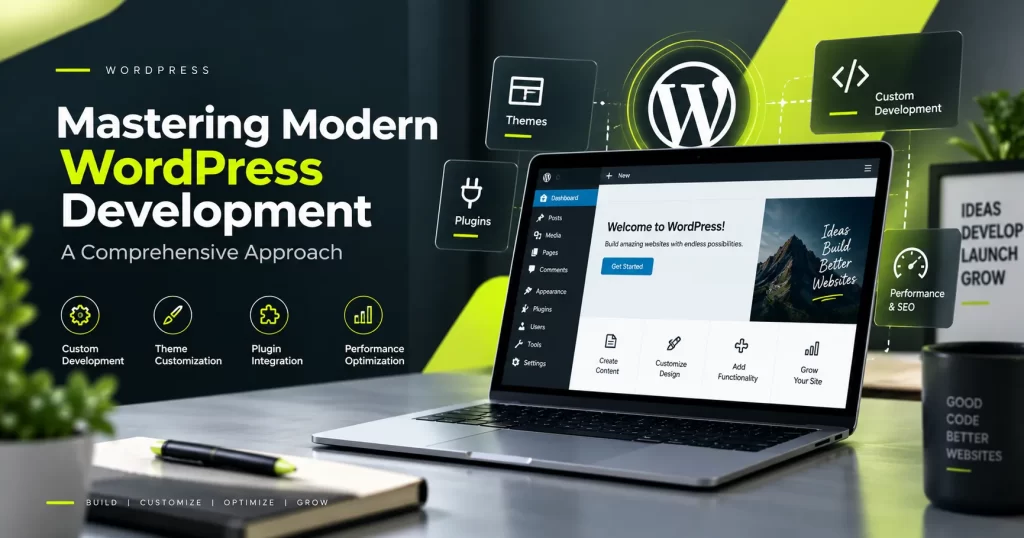 Modern WordPress development with custom themes, plugins and performance optimization